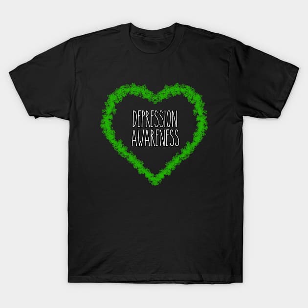 Depression In Heart Support T-Shirt by MerchAndrey